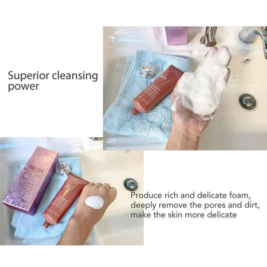 AILKE Rose Facial Cleanser Women Whitening Moisturizing Cleaning Cleaner Hydrating Anti-Dark Spots, Oil Control Face Care Scrub