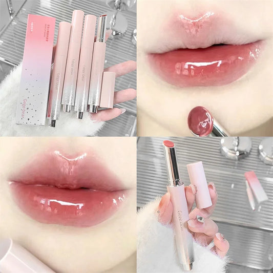 6 Colors Jelly Lipstick Moisturizing Mirror Water Light Solid Lip Gloss Glass Tea Red Orange Lip Glaze Tint Makeup Cosmetics New