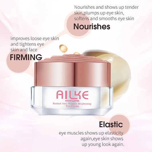 AILKE Retinol Correxion Line Smoothing Under Eye Cream, for Dark Circles & Puffiness, Reduce Big Eye Bag, Anti Aging Cream