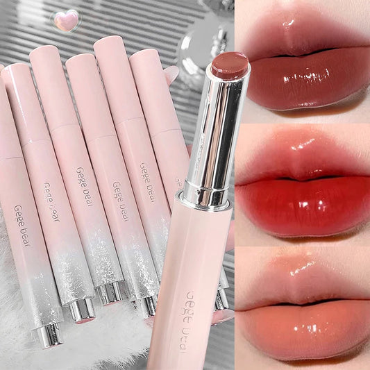 6 Colors Jelly Lipstick Moisturizing Mirror Water Light Solid Lip Gloss Glass Tea Red Orange Lip Glaze Tint Makeup Cosmetics New
